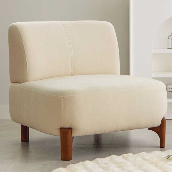 iellio（イエリオ）の「木脚コンパクトソファＤａｒａｍ＜１人掛ソファ＞（ソファ）」｜アイボリー