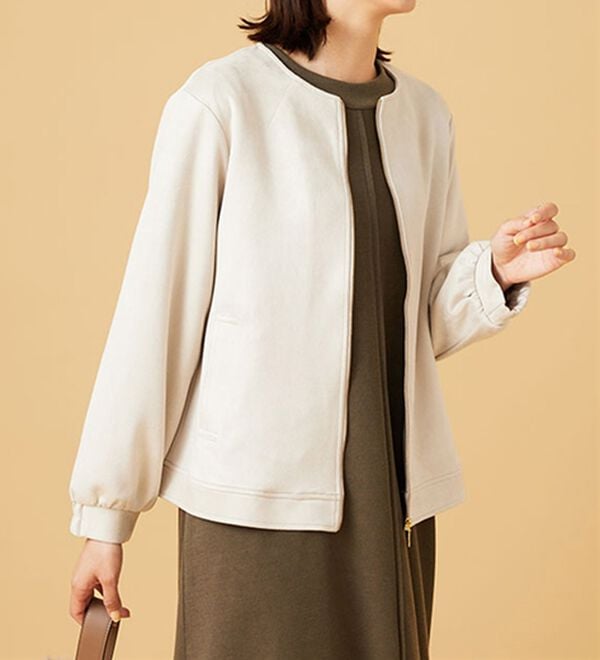 BELLUNA（ベルーナ）の「フェイクスエード切替ミドル丈ジャケット（その他ジャケット）」｜詳細画像