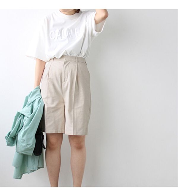 GeeRA（ジーラ）の「リネンライクハーフパンツ（その他パンツ）」｜詳細画像