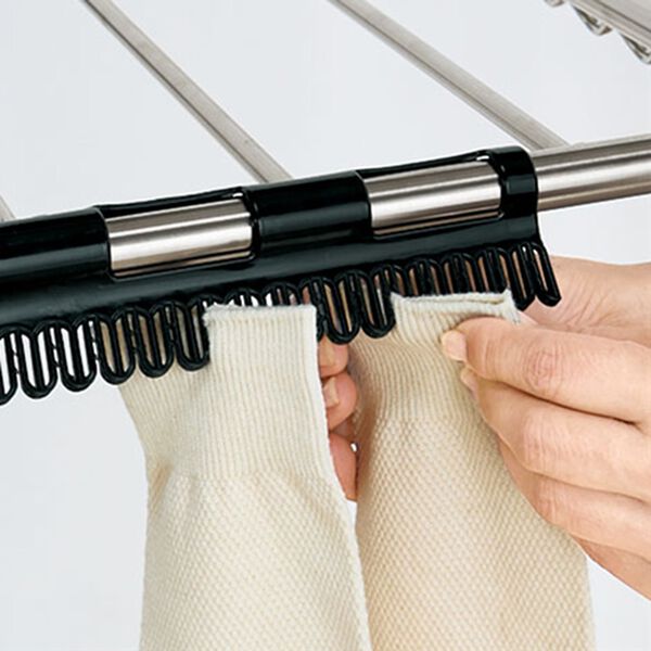 「布団も干せる！変幻自在な折りたたみ物干しラック（ランドリーラック・収納）」｜詳細画像