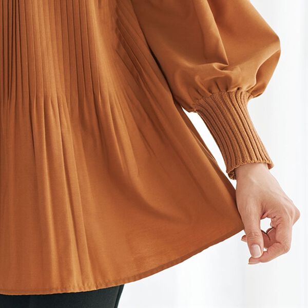 BELLUNA（ベルーナ）の「一枚着て体型カバー！プリーツ切替ブラウス（ブラウス）」｜詳細画像