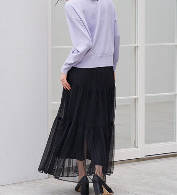 RANAN（ラナン）の「もちもちベーシックニット（Vネック・ハイネック）（ニット・セーター）」｜詳細画像