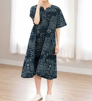 LAVIENNE（ラヴィエンヌ）の「ひんやり！ゆる涼ルームワンピース（パジャマ・ルームウェア）」｜パッチワーク