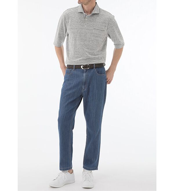 「＜コムルヴァン・オム＞大人のメランジ鹿の子ポロシャツ（メンズポロシャツ）」｜詳細画像