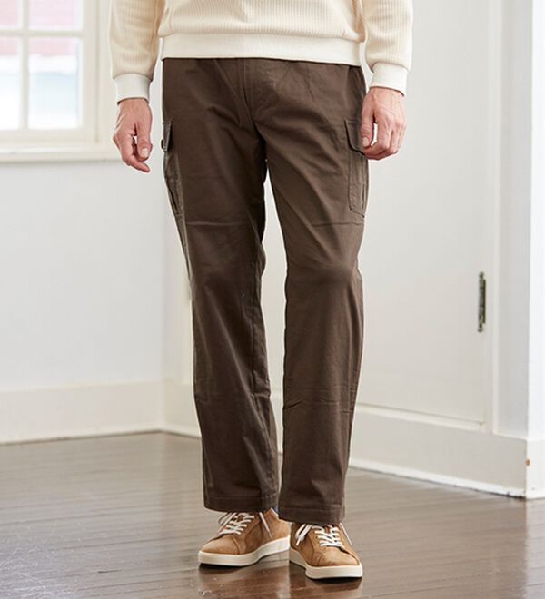 「＜コムルヴァン・オム＞ラクして暖か裏フリースパンツ（メンズフルレングスパンツ）」｜詳細画像