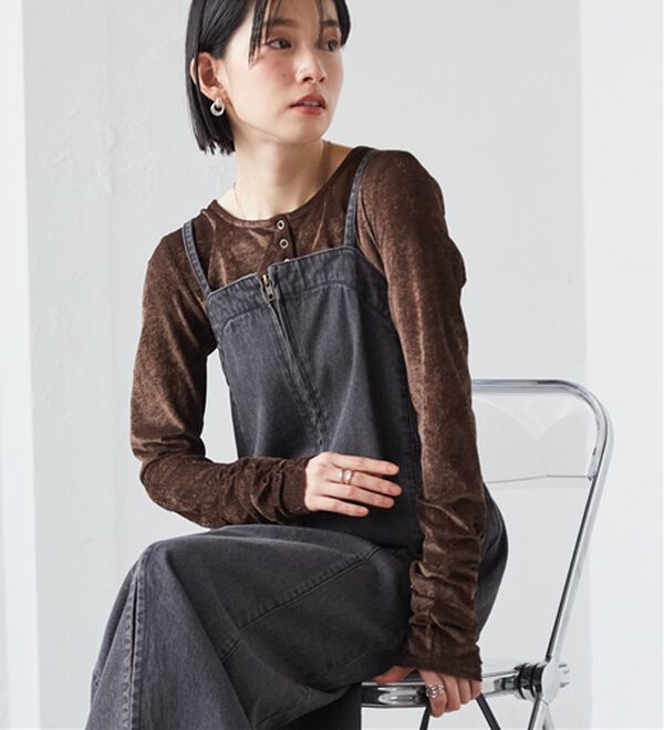 RANAN（ラナン）の「フロントジップデニムジャンスカ（その他ワンピース）」｜詳細画像