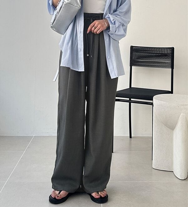 GeeRA（ジーラ）の「【体型カバー】上品なのにラクちんワイドパンツ（フルレングスパンツ）」｜詳細画像