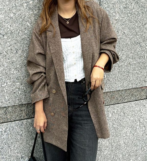 GeeRA（ジーラ）の「オーバーサイズダブルテーラードジャケット（テーラードジャケット）」｜詳細画像