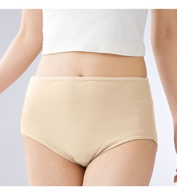 LAVIENNE（ラヴィエンヌ）の「綿１００％ガーゼ調二重仕立てショーツ（ショーツ）」｜詳細画像