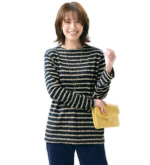 ルフラン（ルフラン）の「ジャカード柄プルオーバー（カットソー）」｜ネイビー系