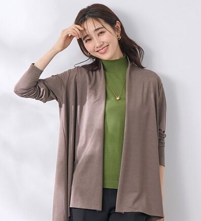 BELLUNA（ベルーナ）の「Ｔシャツが苦手な方に！ひんやり綿混ニットＴ【選べるデザイン】（ニット・セーター）」
