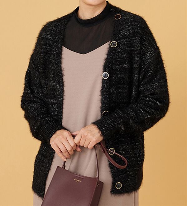 BELLUNA（ベルーナ）の「上品見え！ふんわりシャギーカーディガン（ニットカーディガン）」｜詳細画像