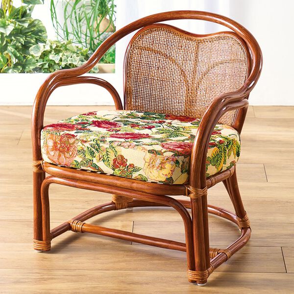 「高さが選べる籐固定式座椅子（椅子・チェア・スツール）」｜詳細画像