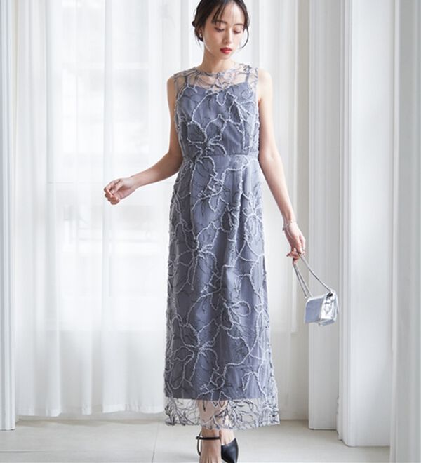 RANAN（ラナン）の「3way袖取り外し可能フェザーレースドレス（その他ワンピース）」｜詳細画像