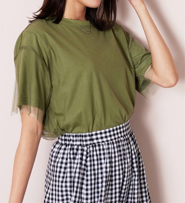 BELLUNA（ベルーナ）の「【Ｌａｇｒｉｌｕａ】総チュール重ねプルオーバー（カットソー）」｜詳細画像