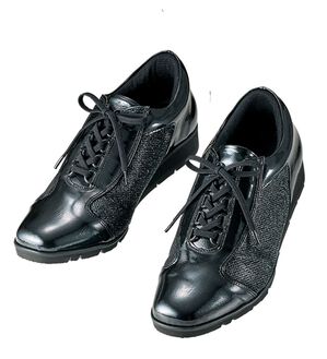 ルフラン（ルフラン）の「時見さんのスッと履ける５Ｅお出掛けデザインスニーカー（スニーカー）」｜ブラック