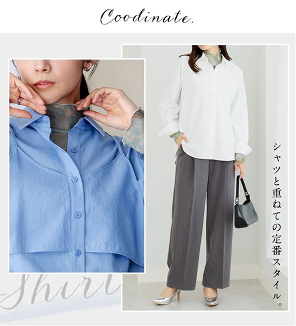 BELLUNA（ベルーナ）の「シアー素材ハイネックインナープルオーバー（カットソー）」｜詳細画像