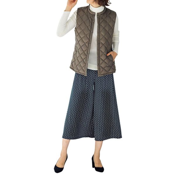 BELLUNA（ベルーナ）の「洗える！キルト柄軽量ダウンベスト（ベスト）」｜詳細画像