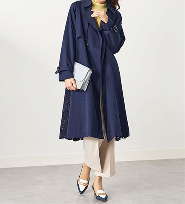 Ameri バックレーストレンチコート　ラベンダー RANDA（ランダ）の「バックレーストレンチコート（トレンチ