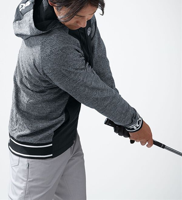 「＜トランスコンチネンツゴルフ＞快適モノトーンフードジャケット（メンズジャケット）」｜詳細画像