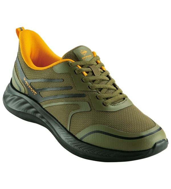 「＜ダンロップ・リファインド＞かがまずラクチン！カラーシューズ（メンズスニーカー）」｜カーキ