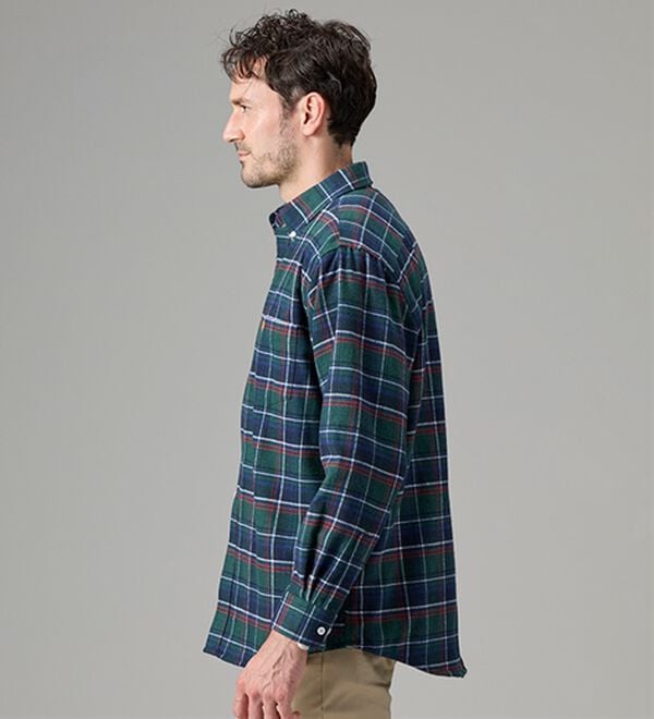 「＜ポロ・ビーシーエス＞裏ボアチェックシャツ（メンズシャツ）」｜詳細画像