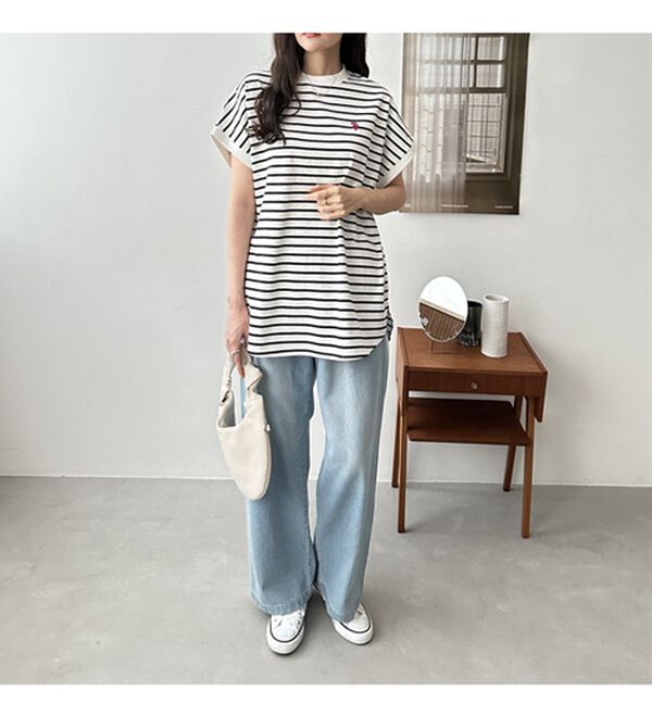 GeeRA（ジーラ）の「【新色追加】【ＵＳ．ＰＯＬＯ．ＡＳＳＮ】綿100％フレンチスリーブＴシャツ（Tシャツ）」｜詳細画像