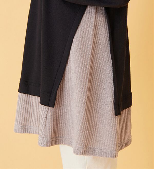 BELLUNA（ベルーナ）の「ワイドネック裾リブ切替チュニック（チュニック）」｜詳細画像