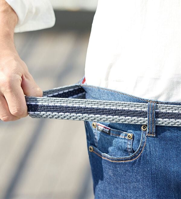 「＜ダンロップ・リファインド&times;コムルヴァン・オム＞冷涼快適プレミアムジーンズ（メンズデニムパンツ）」｜詳細画像