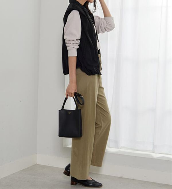 BELLUNA（ベルーナ）の「着心地楽々！綿１００％イージーパンツ（ワイドパンツ・ガウチョ）」｜詳細画像