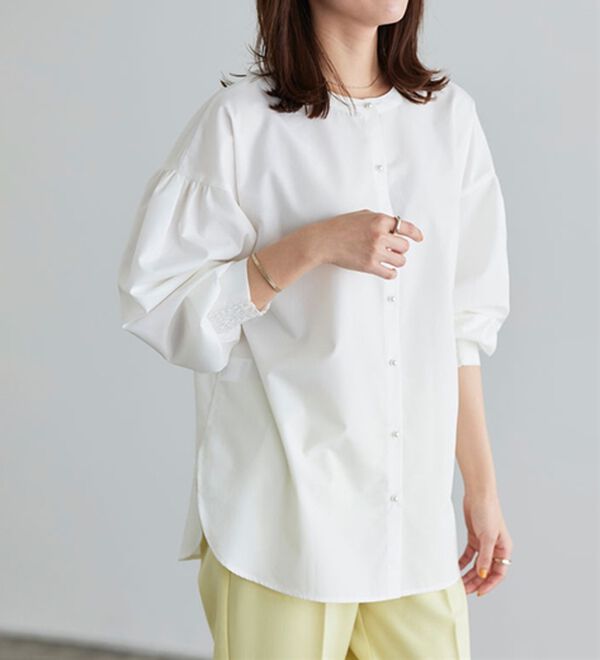 Pierrot（ピエロ）の「２ｗａｙパールボタンブラウス（ブラウス）」｜詳細画像