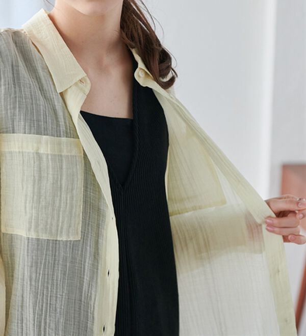 RANAN（ラナン）の「バックスリットシアーシャツ（シャツ）」｜詳細画像