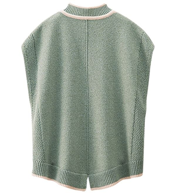 BELLUNA（ベルーナ）の「ふんわり優しい配色ニットベスト（ベスト）」｜詳細画像