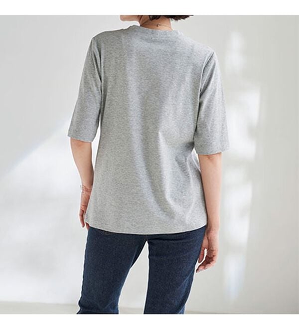 BELLUNA（ベルーナ）の「綿１００％抗菌防臭汗ジミ対策プルオーバー（カットソー）」｜詳細画像