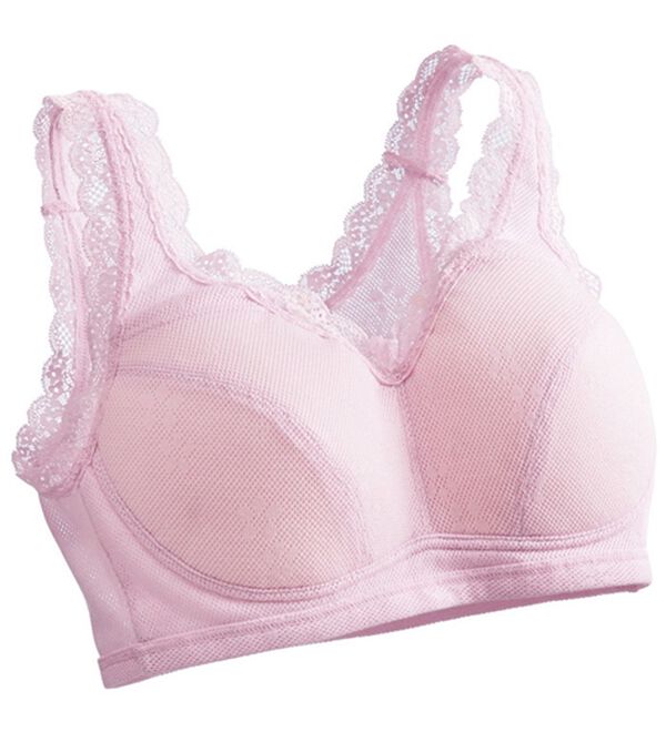 「【３色組】快適メッシュ　綿混リラックスブラ（ブラジャー）」｜詳細画像