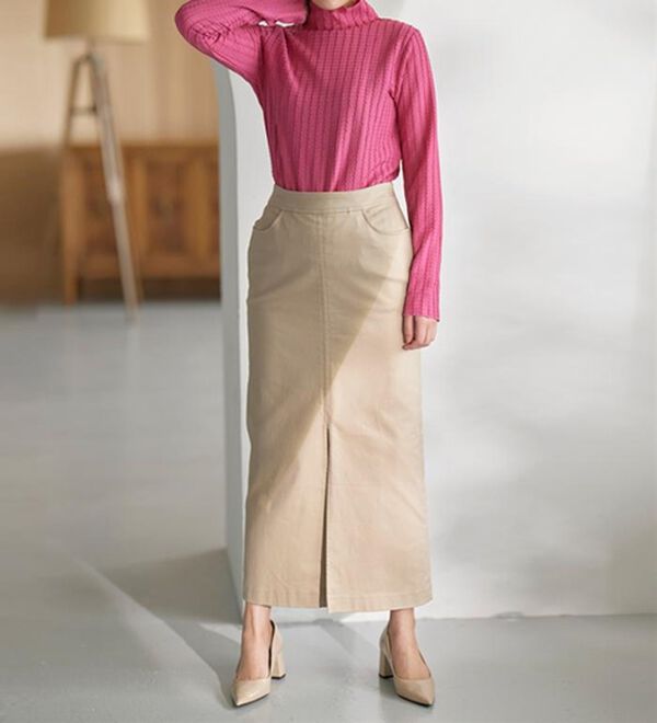 RANAN（ラナン）の「チノライクロングタイトスカート（ロングスカート）」｜詳細画像