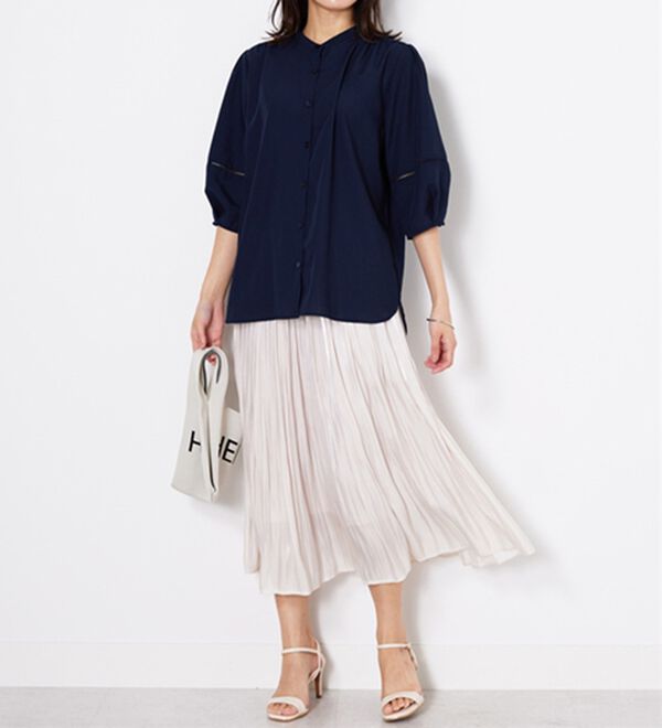 BELLUNA（ベルーナ）の「エアリービンテージ素材レース使いブラウス（ブラウス）」｜詳細画像