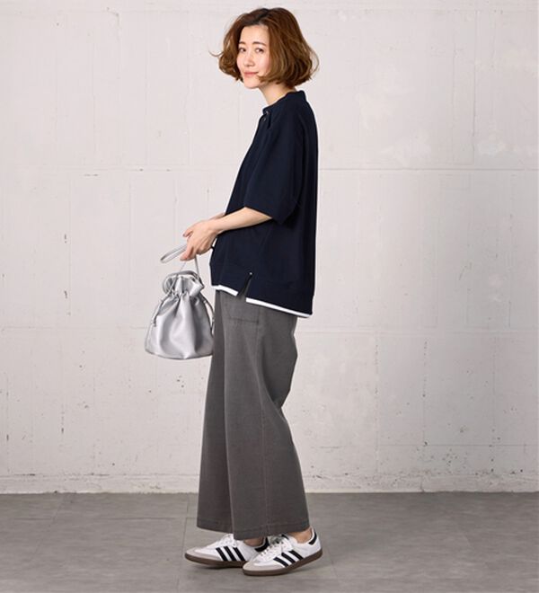 BELLUNA（ベルーナ）の「ワイドネックデザイン重ね着風プルオーバー（カットソー）」｜詳細画像