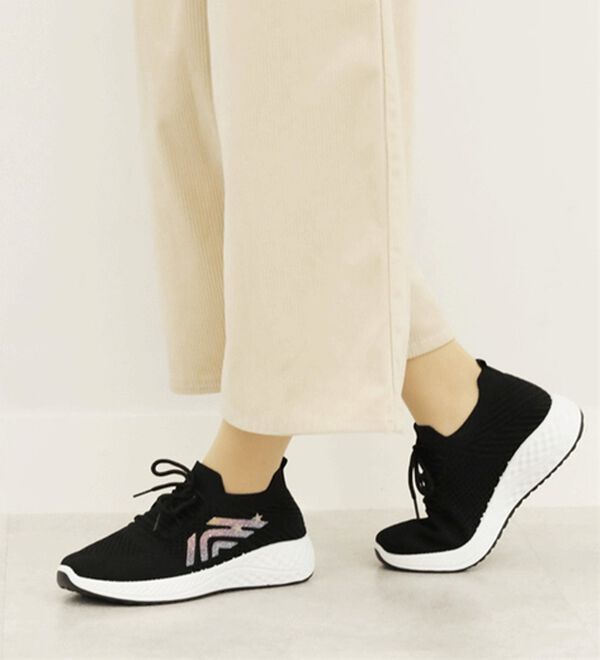 BELLUNA（ベルーナ）の「サイドポイント軽量ニットスニーカー（スニーカー）」｜詳細画像