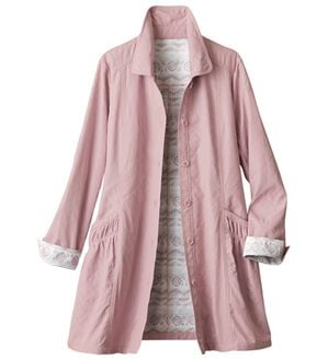 ルフラン（ルフラン）の「ベーシックで華やかな軽量コート（ハーフコート）」｜ピンク