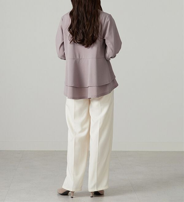 BELLUNA（ベルーナ）の「【再入荷】ボリューム袖美人顔バックフレアーＴブラウス（ブラウス）」｜詳細画像