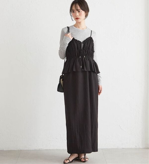 RANAN（ラナン）の「リボンギャザーペプラムナローワンピ（その他ワンピース）」｜詳細画像