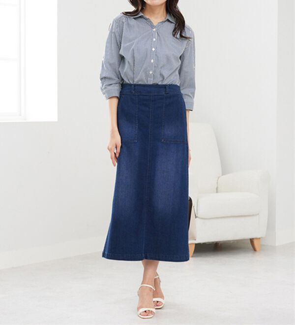 BELLUNA（ベルーナ）の「サラリ綿混！ギャザー使いシャツチュニック（チュニック）」｜詳細画像