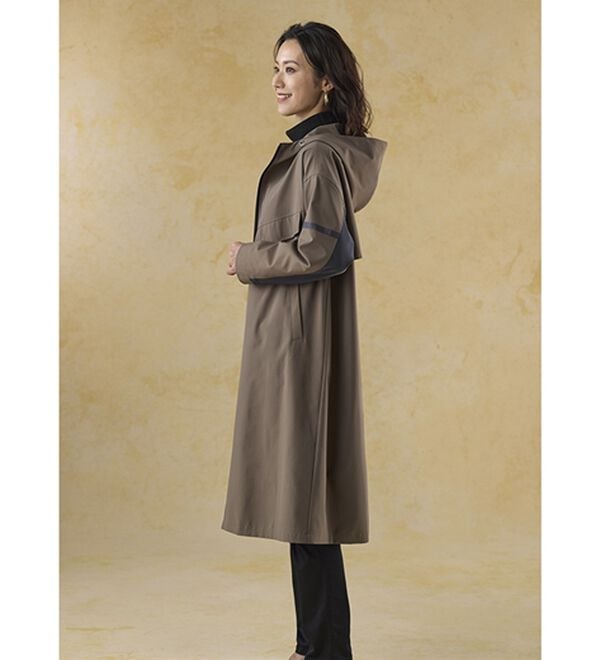 BELLUNA（ベルーナ）の「メモリー調素材配色切替デザインコート（ロングコート）」｜詳細画像