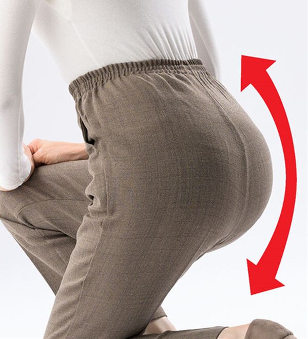 ルフラン（ルフラン）の「【３本組】日本製ウール調上品パンツ（フルレングスパンツ）」｜詳細画像