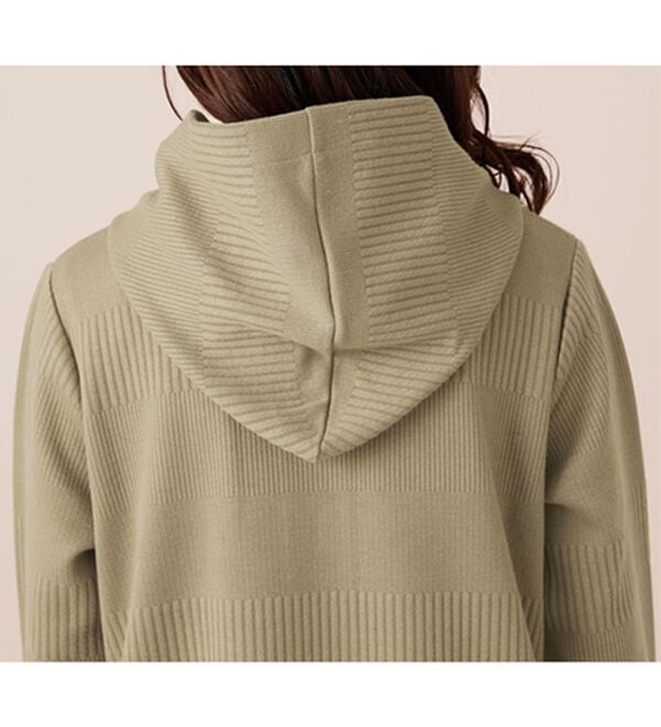 BELLUNA（ベルーナ）の「ボーダージャカード素材フードカーディガン（その他ジャケット）」｜詳細画像