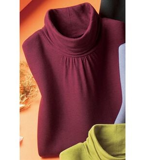 「ぬくもりのテンセル（ＴＭ）繊維×ウールプルオーバー（カットソー）」｜ボルドー