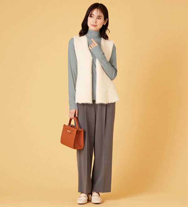 BELLUNA（ベルーナ）の「素肌想いの綿１００％シアープルオーバー（カットソー）」｜詳細画像