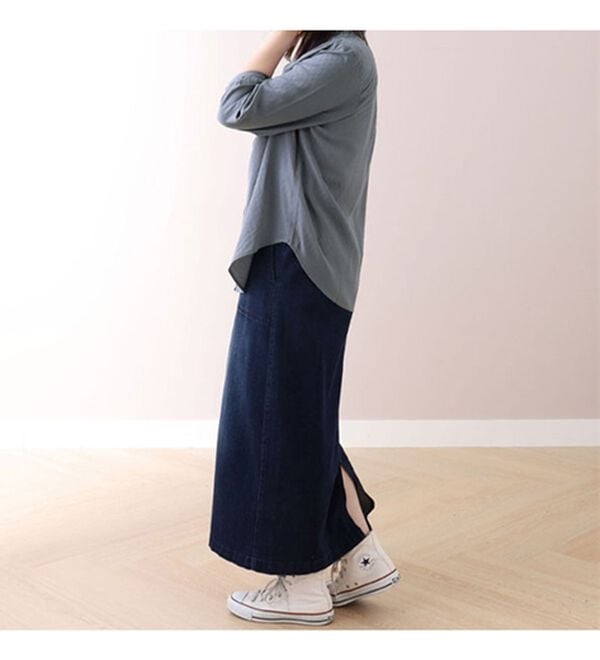 BELLUNA（ベルーナ）の「ひんやり涼感レーヨンドビー素材ブラウス（ブラウス）」｜詳細画像