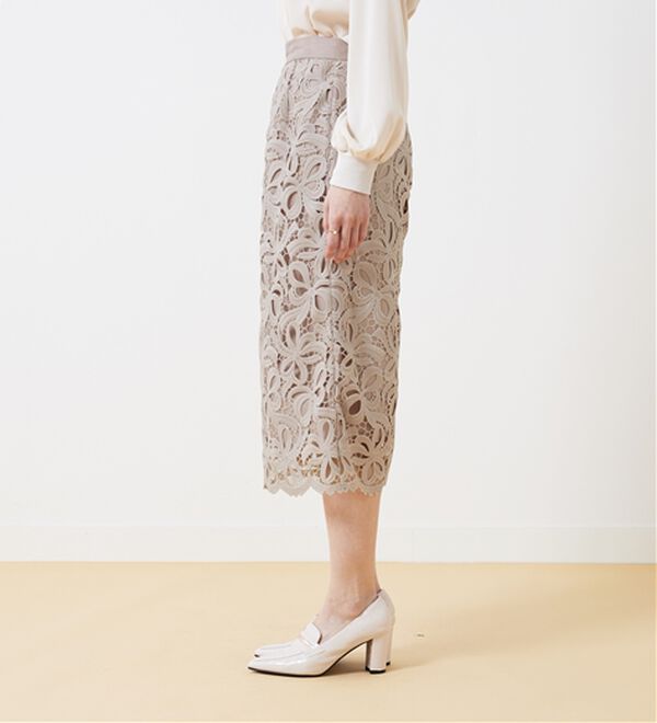 BELLUNA（ベルーナ）の「華やかリボンレーススカート（ロングスカート）」｜詳細画像